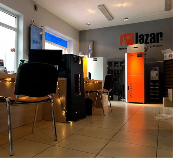 Ekspozycja kotłów Lazar w salonie Termal Studio