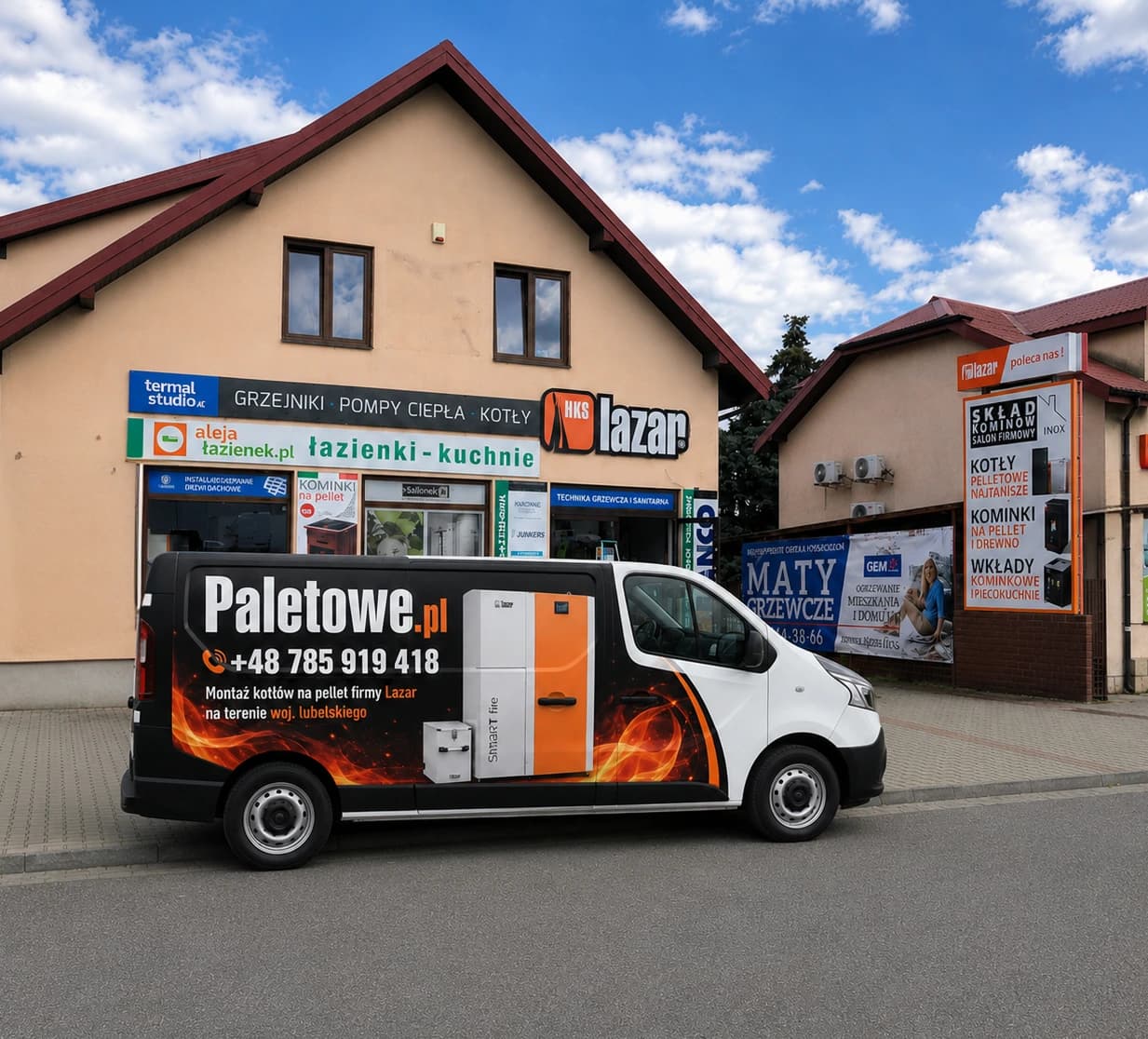 Salon Peletowe.pl w Lublinie i samochód montażowy