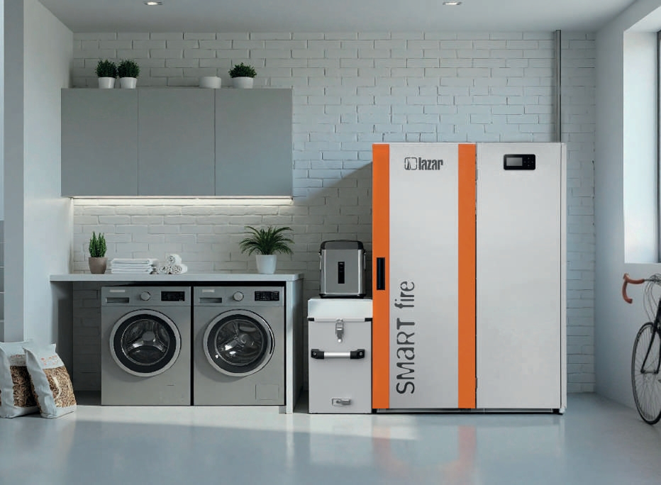 Kocioł Lazar SMARTFIRE Compact 11/15 na pellet w małej kotłowni