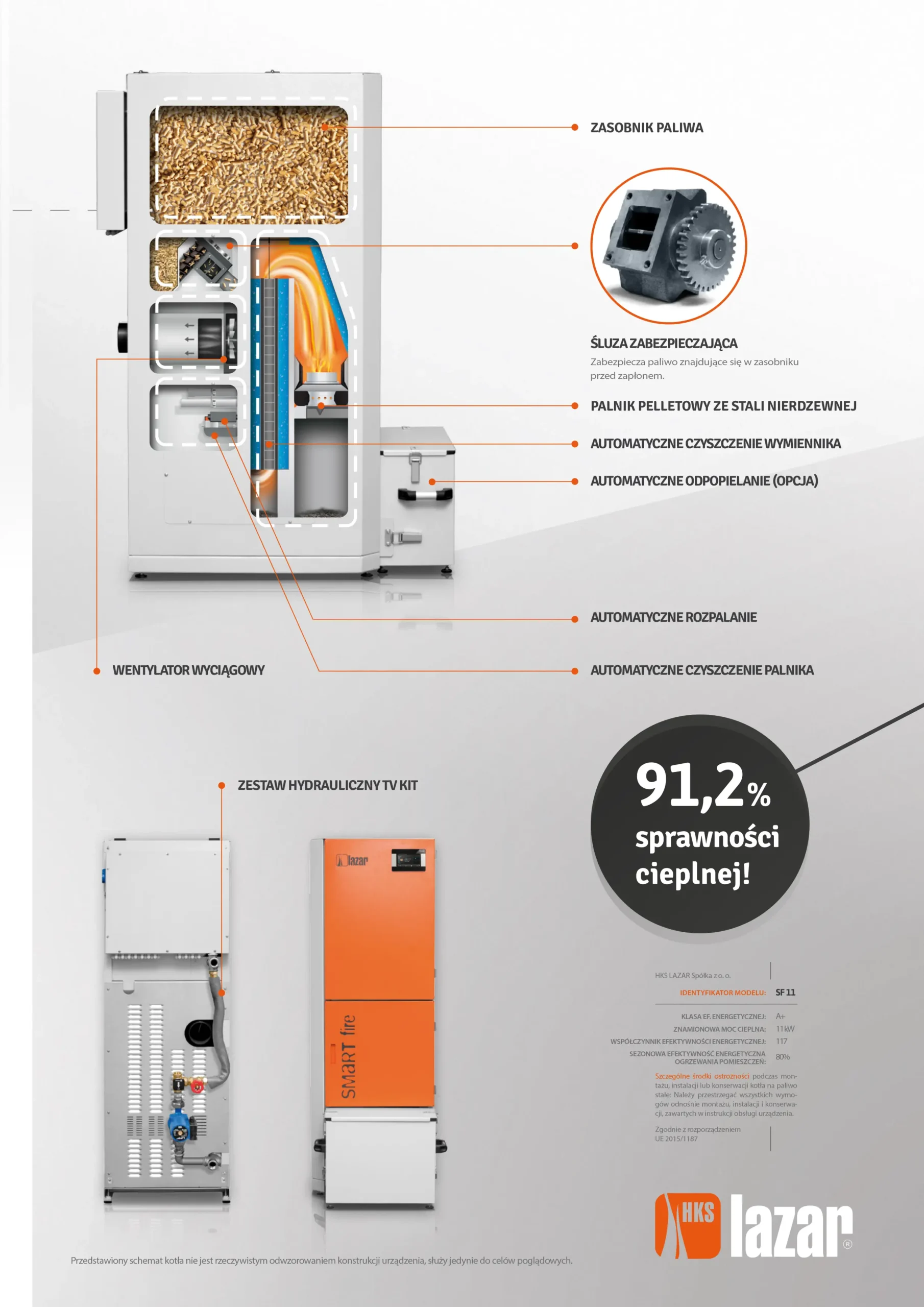 Montaż kotła na pellet w nowym domu, mała kotłownia, kompaktowy piec na pellet Lazar Smartfire 11/130, Niedrzwica Duża - zdjęcie 6